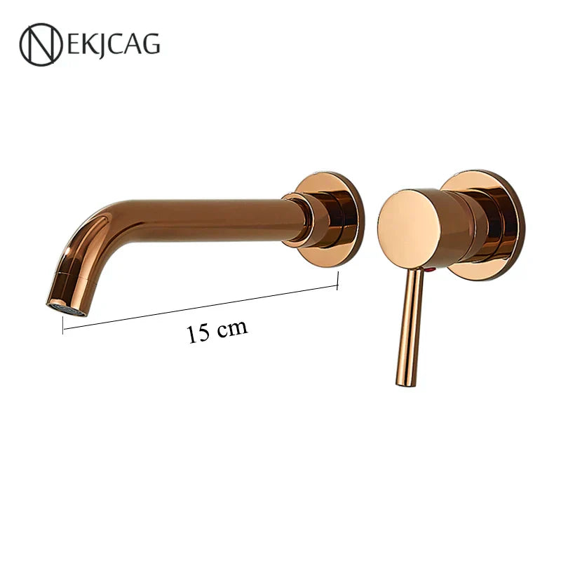 DecorBites™ Gold Basin Faucet: Single Handle, Hot & Cold Water, Matte Black Finish