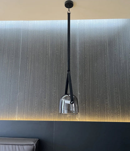 Decorbites™ Glas-Hängeleuchten Leder-Pendant-Lampe für Küche Wohnzimmer Schlafzimmer