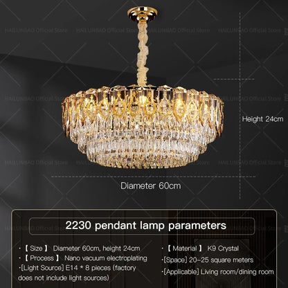 Decorbites™ Kristall-Leuchter: Moderner Luxus-Runder Italienisches Restaurant-Licht