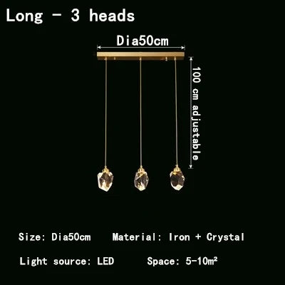 DecorBites™ Crystal LED Pendant Lights: Elegant Lighting Solution for Home Decor