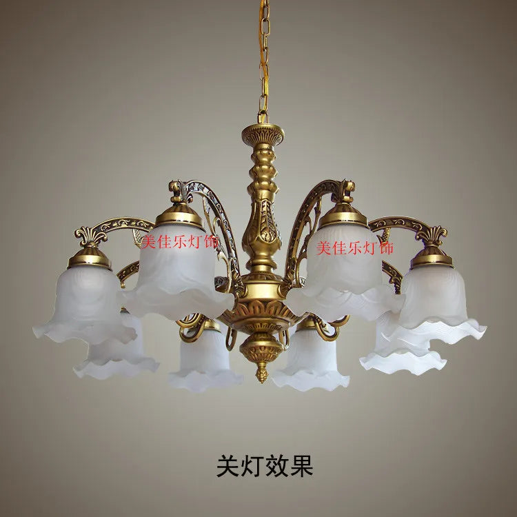 DecorBites™ Glass Shade Ceiling Chandelier for Dining Room Kitchen Island Lights
