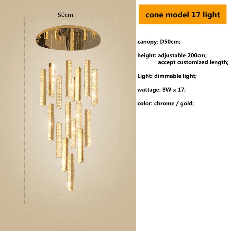 Gold Chrome Crystal Pendant