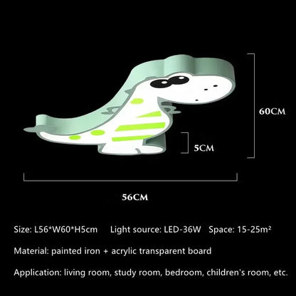 Decorbites™ Dinosaurier-Tier-Kinder-Deckenlampe smarte LED-Beleuchtung für das Kinderzimmer modernes Cartoon-Dino