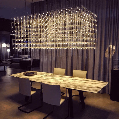 Decorbites™ Cosmos-Kronleuchter: Nordisches Silber-Glühwürmchen-Licht für luxuriöse Wohn- und Esszimmer