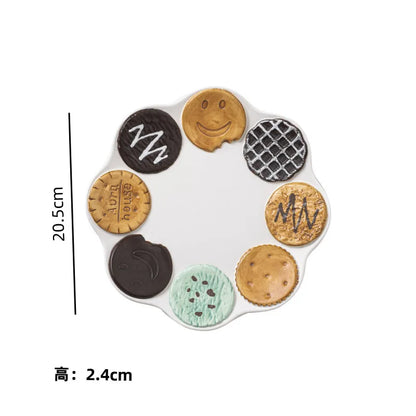 DecorBites™ Creative Biscuit Ceramic Tableware Set for Snacks, Desserts, and Coffee