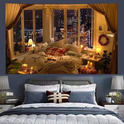 DecorBites™ Cozy Retro Cottage Wall Tapestry for Bedroom Decor Room Dorm Hanging Cloth