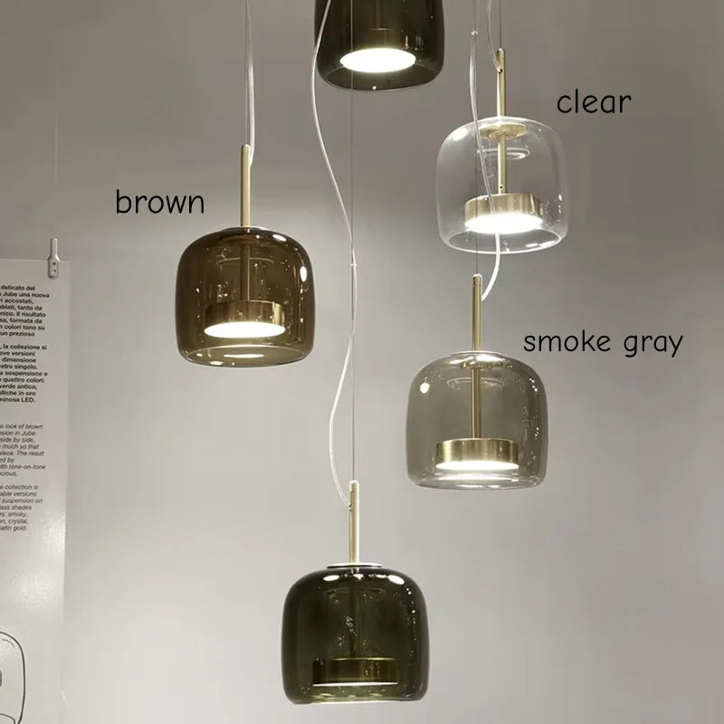 Nordisches Restaurant-Pendant-Licht, modernes Luxus-Bar-Tresen, Café-Nachttisch-Einzelkopf-Glas-Kunst-Lichtarmatur