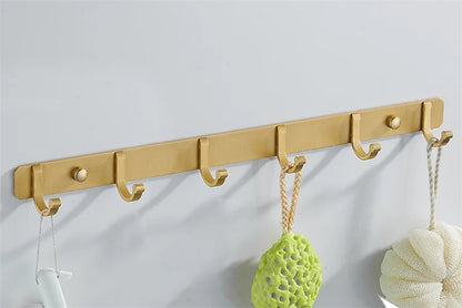 Decorbites™ Gebürstetes Gold-Aluminium-Garderobenhaken Set aus 4 - Badezimmer- & Küchenhaken