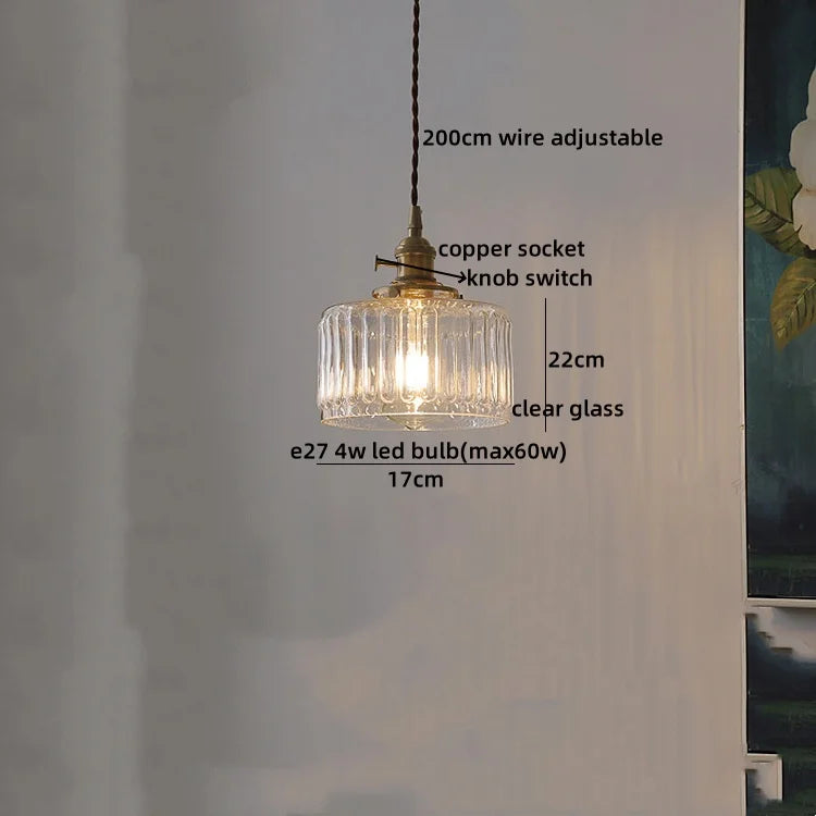 Decorbites™ Klar-Glas-LED-Pendelleuchte | Nordische Hängelampe für Küche, Wohnzimmer