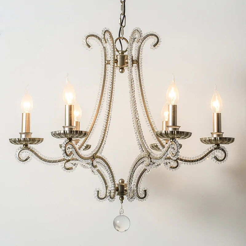 Decorbites™ Kristall-LED-Kronleuchter: Französisches Wohnzimmer Retro E14 Anhängerleuchte für die Hausdekoration