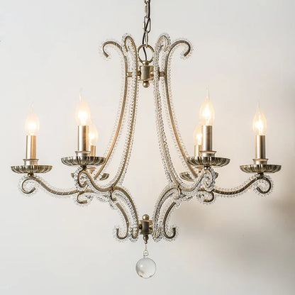 Decorbites™ Kristall-LED-Kronleuchter: Französisches Wohnzimmer Retro E14 Anhängerleuchte für die Hausdekoration