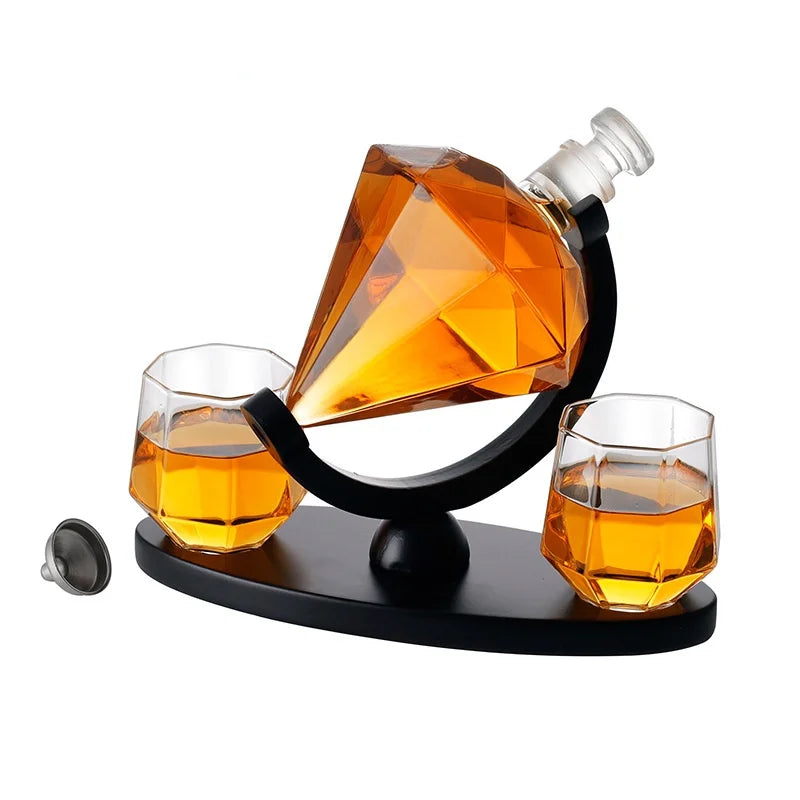 Crystal Globe Whiskey Decanter Set