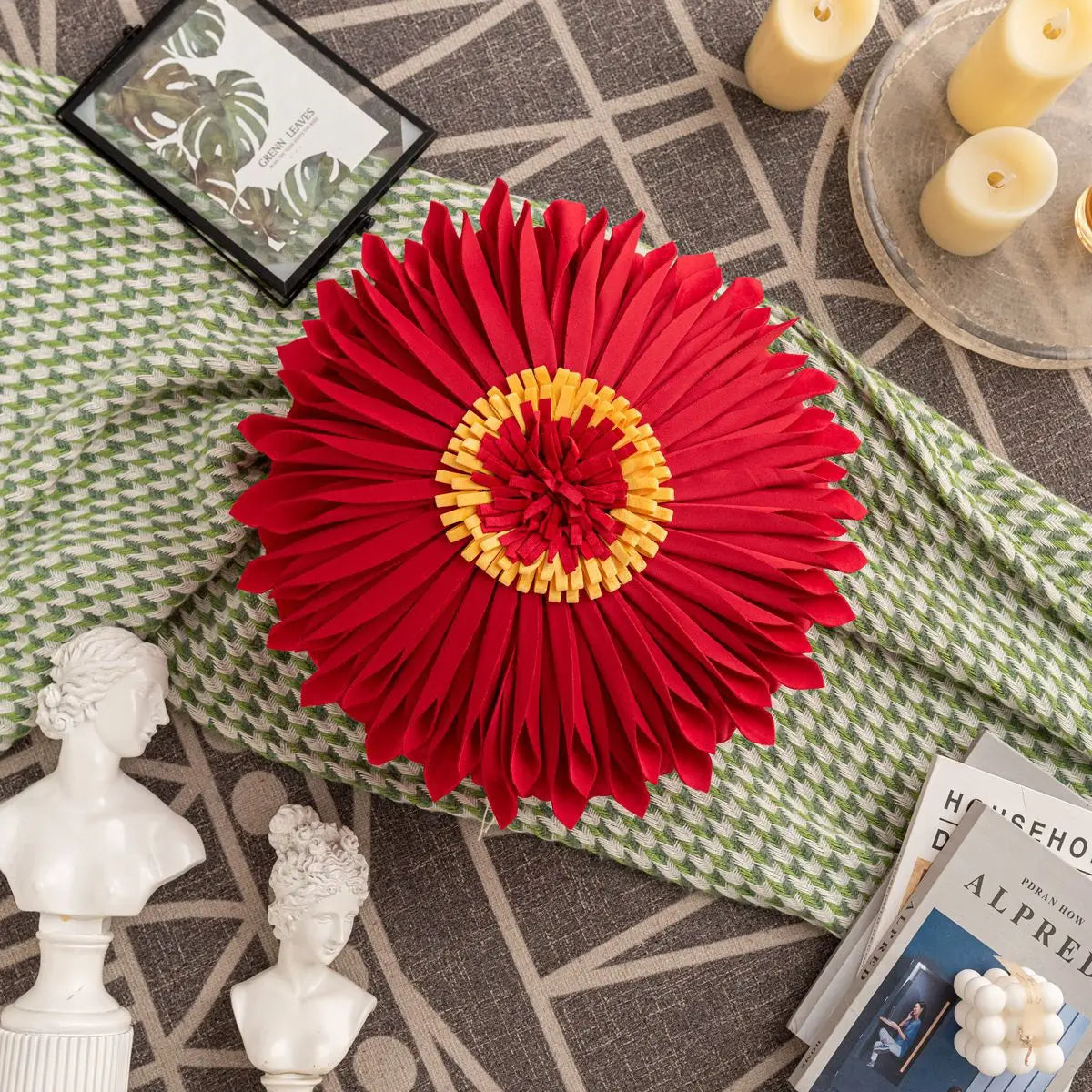 Decorbites™ Handgefertigtes Blumen-Kissenbezug - Elegante Heimdekoration Kissen