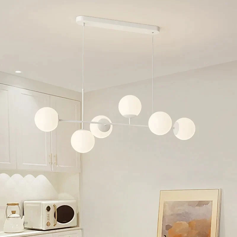 DecorBites™ French White Pendant Chandelier Light Set with E27 Bulb for Elegant Décor
