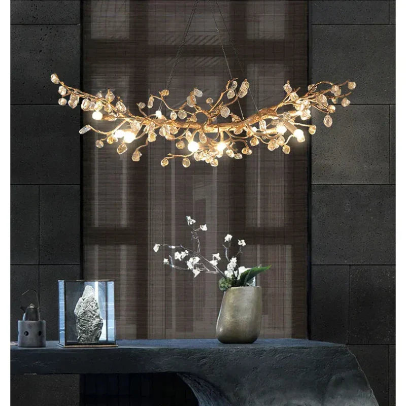 Decorbites™ Kristallzweig-Deckenleuchter | Innenbeleuchtung für Esszimmer und Wohnzimmer