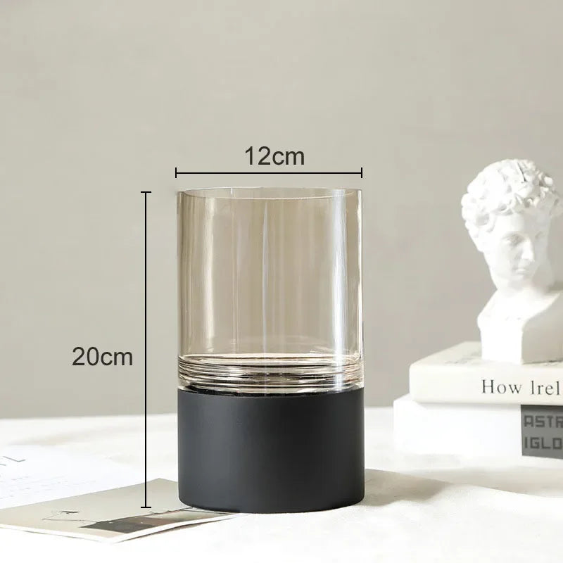 Clear Gold Glass Vase