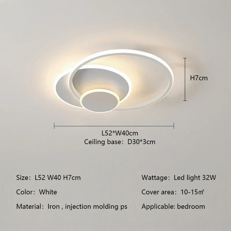 Decorbites™ Kreise LED Deckenleuchten Modernes Minimalismus Dimmbare Schlafzimmerlampenarmaturen