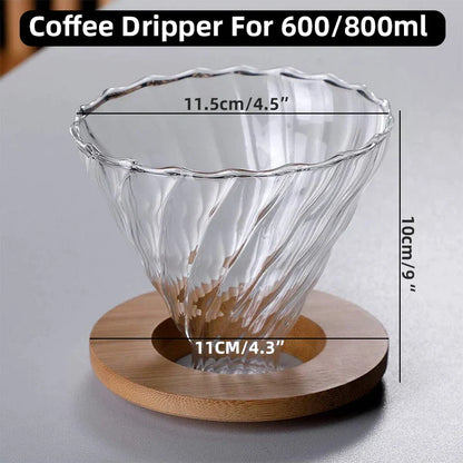 Decorbites™ Diamantglas-Kaffeekanne mit wiederverwendbarem Filterbecher