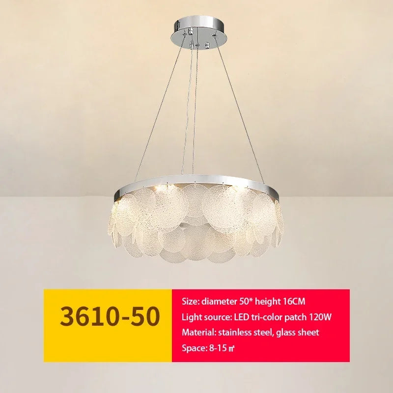 Decorbites™ Glasleuchter LED-Deckenleuchte | Modernes Metallkunstwerk | Dekoration für Innenräume Wohnzimmer Küche