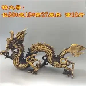 Decorbites™ Große Kupferdrachen-Ornament Feng-Shui-Handwerk-Geschenk Antik-Sammlerstück
