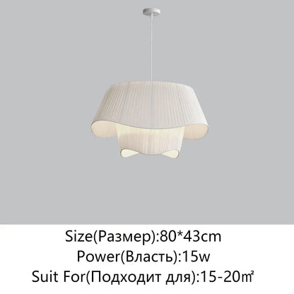 Decorbites™-Creme-Stoff-Leuchter: Retro-Nordischer Dachboden-Licht für Schlafzimmer, Wohnzimmer, Esszimmer