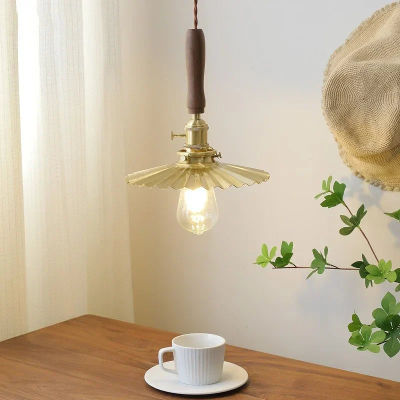 Decorbites™ Kupfer-Walnuss-LED-Hängeleuchten, moderne Hängelampe für Flur, Schlafzimmer, Esszimmer