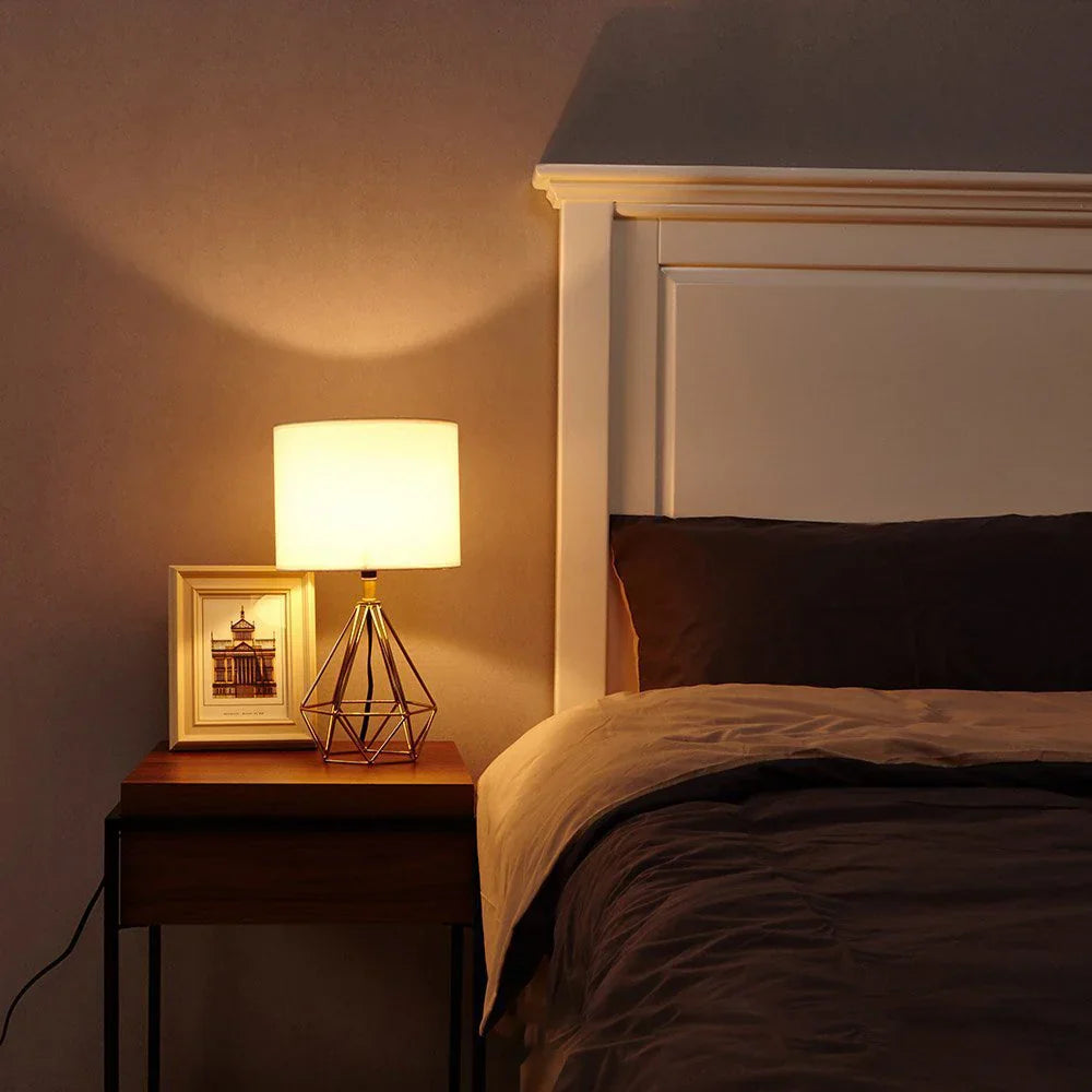 DecorBites™ Linen Fabric LED Table Lamp Creative Gift Night Lamp