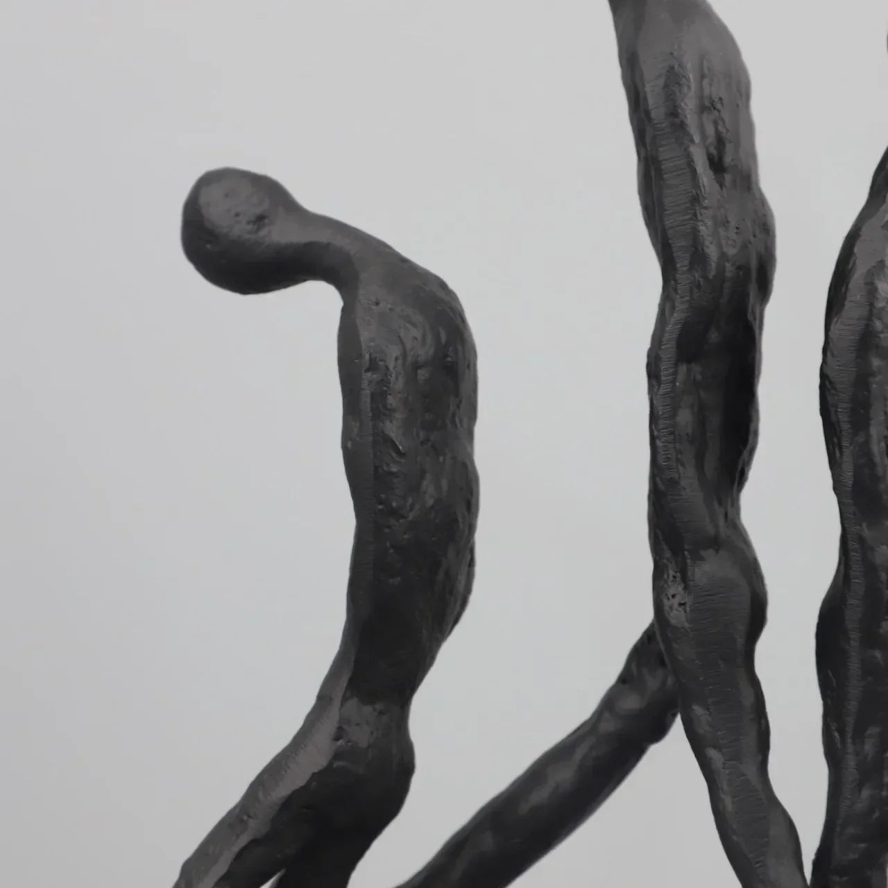 DecorBites™ Iron Man Abstract Sculpture Black Metal Figurine Decor for Room Aesthetics