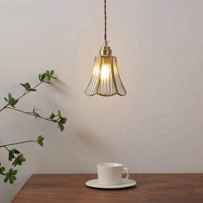 DecorBites™ Glass Copper Pendant Light Modern LED Hanging Light for Home Decor