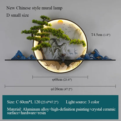 DecorBites™ Landscape Mural Sconces Lamp LED for Home Living Bedroom