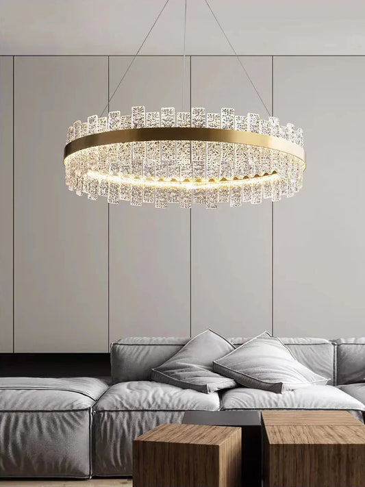 Decorbites™ Kristall-LED-Kronleuchter: Gold/Schwarz Luxus-Hängeleuchte für das Zuhause