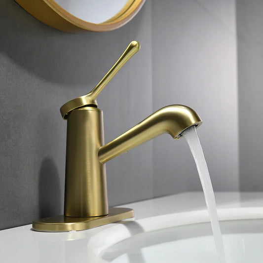 Decorbites™ Gold Wasserfall Beckenarmatur Mischbatterie Modern Einloch Kaltes Heißes Wasser