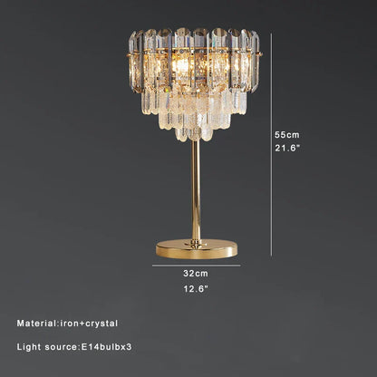 Decorbites™ Kristallbartischlampe Luxuriös Dimmbare 2700K Schreibtischleuchte Elegante Heimdekoration