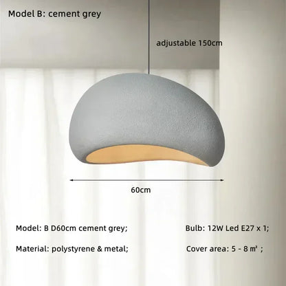 Handmade Wabi Sabi Resin Pendant Light