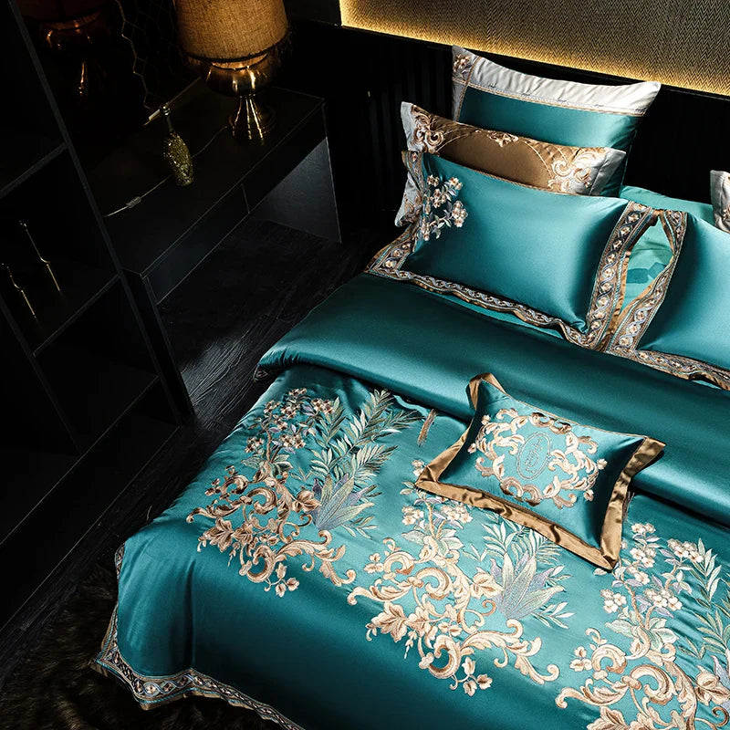 Decorbites™ Luxus-Brokat-Bestickte Baumwoll-Bettwäsche-Set - Vintage Europäischer Aristokratischer Stil