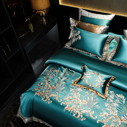 Decorbites™ Luxus-Brokat-Bestickte Baumwoll-Bettwäsche-Set - Vintage Europäischer Aristokratischer Stil