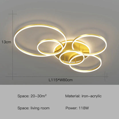 Decorbites™ LED-Deckenleuchter-Ringe Pendelleuchte - Minimalistische Heimbeleuchtung