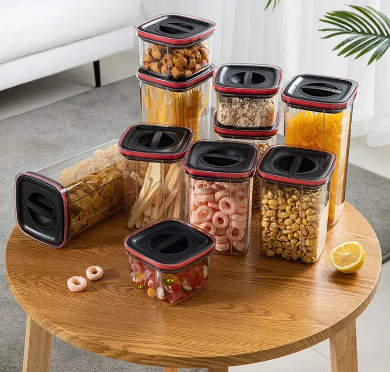 DecorBites™ Kitchen Storage Container Jars with Lid for Cereals Spices Organization