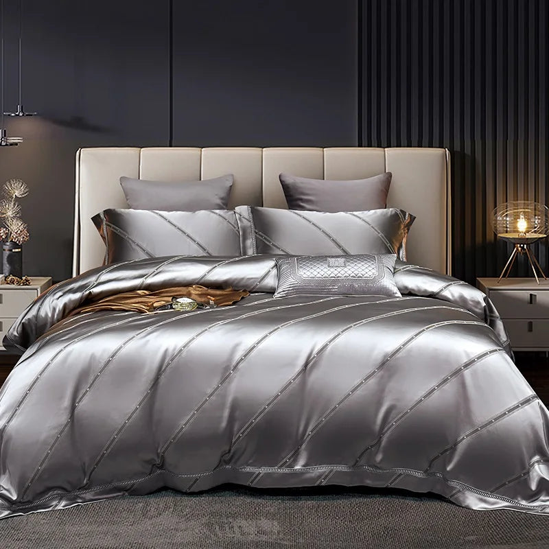 Gold Jacquard Cotton Bedding