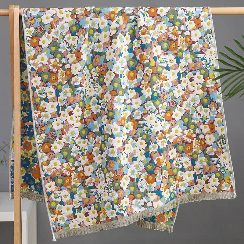 Decorbites™ Land Blumen Baumwoll-Badhandtuch