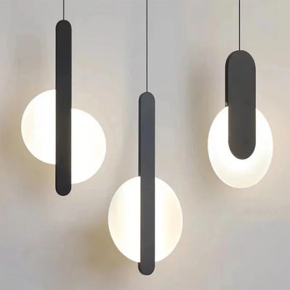 Modern Metal LED Pendant Light in Black or White