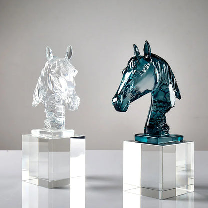 Decorbites™ Pferde-Kopf-Kristall-Statue - Dekorative Raumskulptur