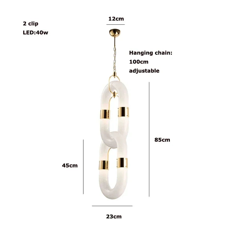Decorbites™ Kristall-Goldkette-Hängelampe Deckenleuchte für die Hausdekoration