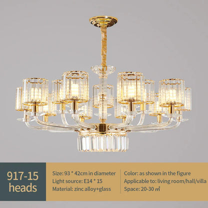 Decorbites™ Kristallglas-Hängeleuchte: Modernes europäisches Luxus für Wohnzimmer, Esszimmer, Schlafzimmer