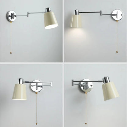 DecorBites™ Cream LED Swing Arm Wall Lamp for Living Room Bedroom Mirror Stair Light