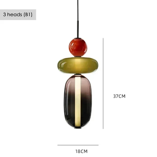Nordic Colored Glass Pendant Light