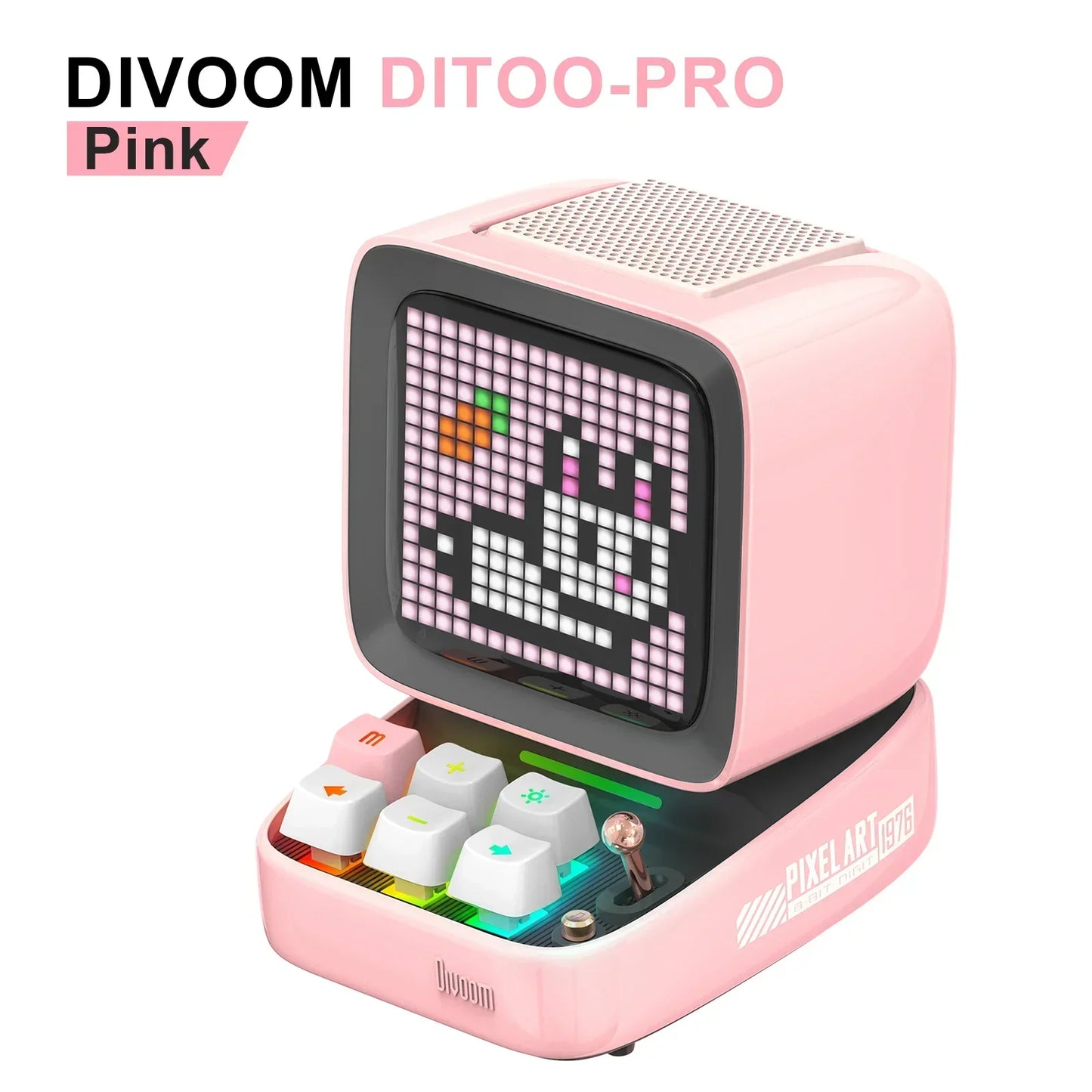 DecorBites™ Ditoo-Pro Retro Pixel Game Speaker Alarm Clock DIY LED Light