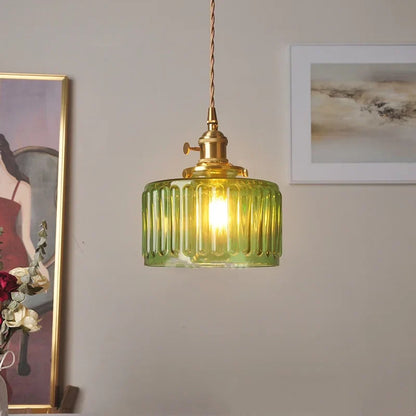 Decorbites™ Grünes Glas LED-Hängeleuchte: Nordisch Modernes Hängelicht für Esszimmer & Schlafzimmer
