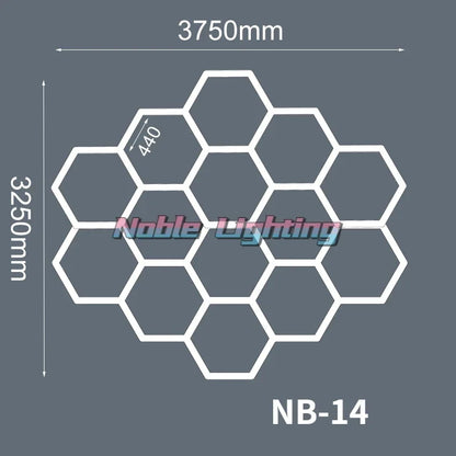 DecorBites™ Hexagon LED Ceiling Light for Barbershop and Garage Hair Salon