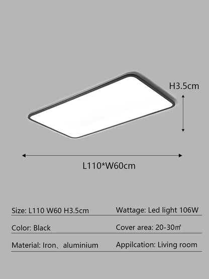 Decorbites™ LED-Deckenleuchte: Modernes minimalistisches rechteckiges Design für Wohnzimmer, Schlafzimmer, Innenbeleuchtung